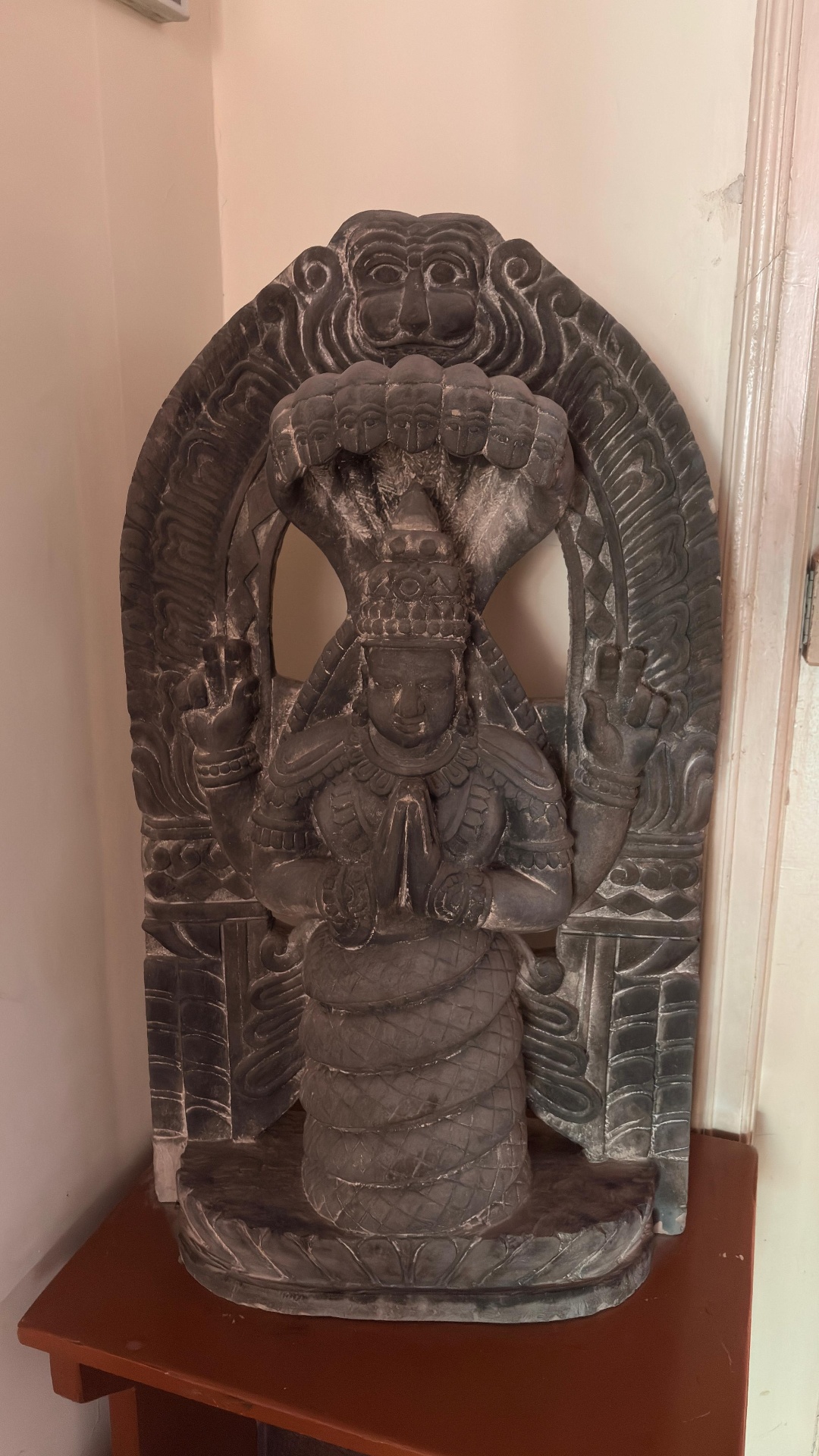 Stone sculpture of Sage Patanjali